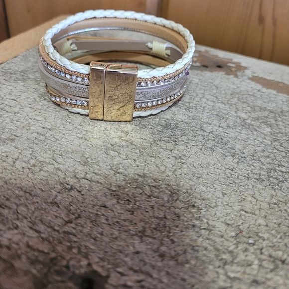 Rhinestone Leather Layered Blessed - Picture 3 of 4